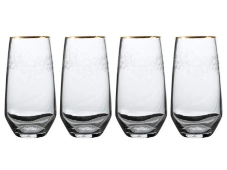 Victoria And Albert Cole High Ball Glasses Set Of 4 Online now