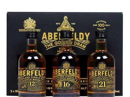 Aberfeldy The Golden Dram 12, 16 & 21 Year Old Tasting Collection, 5 cl Online