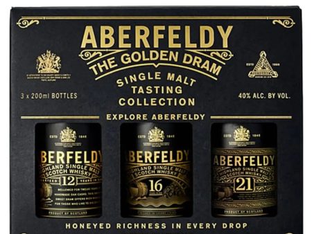 Aberfeldy The Golden Dram 12, 16 & 21 Year Old Tasting Collection, 20 cl Cheap