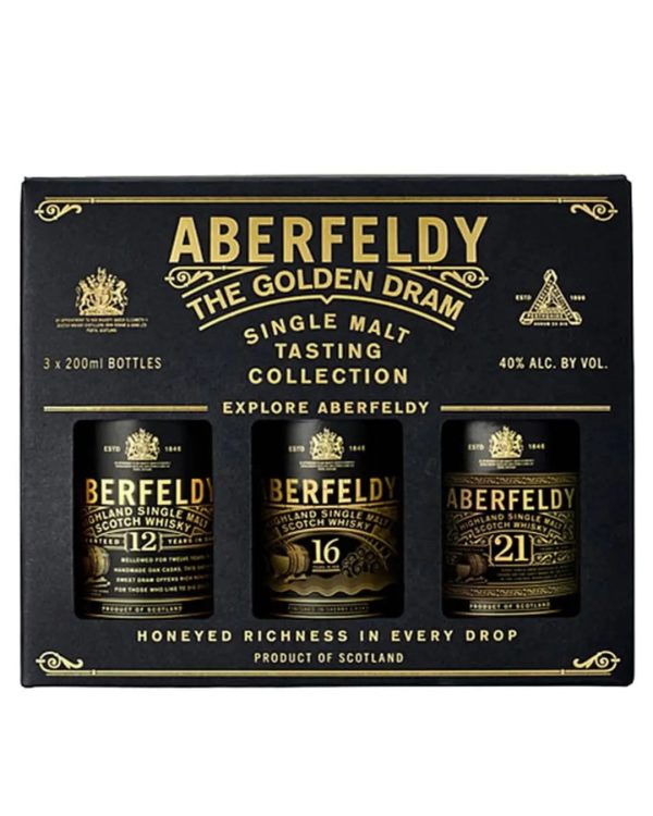 Aberfeldy The Golden Dram 12, 16 & 21 Year Old Tasting Collection, 20 cl Cheap