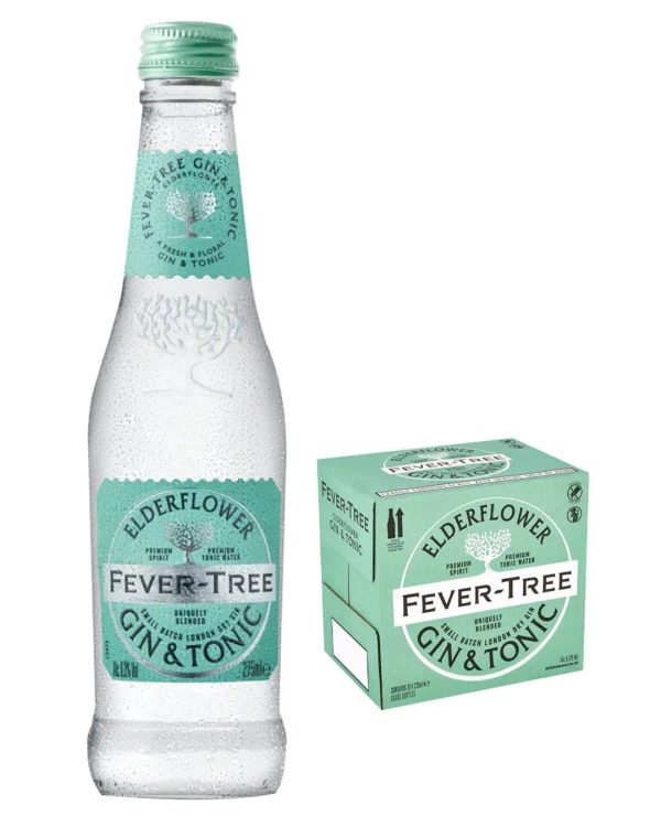 Fever-Tree Elderflower Gin & Tonic Multipack, 12 x 275 ml Sale