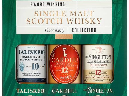 Single Malt Scotch Whisky Miniature Discovery Collection, 3 x 5 cl For Sale