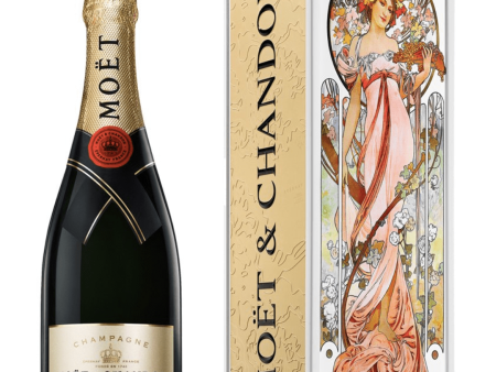 Moët & Chandon Brut Imperial Mucha Tin Floral Dress Champagne, 75 cl For Discount