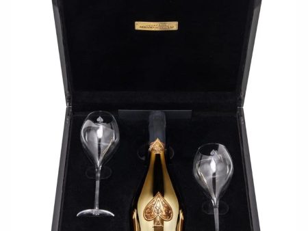 Armand de Brignac Ace of Spades Brut Gold Champagne Glass Set, 75 cl For Discount