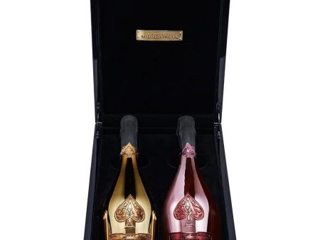 Armand de Brignac Brut Rosé & Brut Gold Gift Set, 2 x 75 cl Hot on Sale