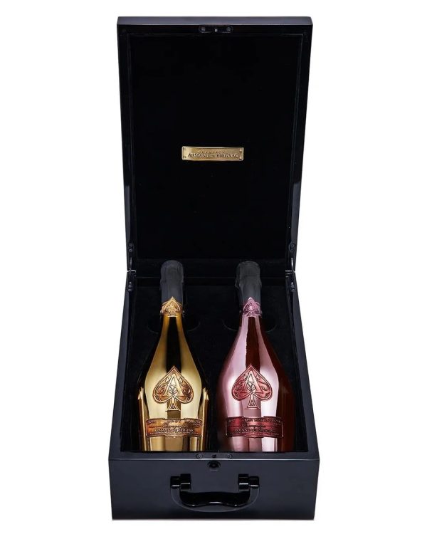 Armand de Brignac Brut Rosé & Brut Gold Gift Set, 2 x 75 cl Hot on Sale