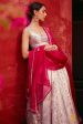 Santoshi  Light Pink Pure Katan Silk Brocade Handloom Lehenga Set Hot on Sale