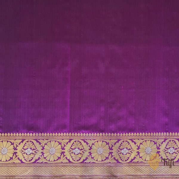 Arya  Purple Pure Katan Silk Banarasi Handloom Saree For Cheap