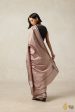 Pre-Order:  Concerto  Pastel Brown Pure Silk Twill Banarasi Handloom Sare Cheap