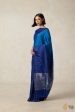 Serenade  Shade of Blue Pure Silk Twill Banarasi Handloom Saree Fashion