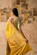 Aamodini  Mustard Pure Katan Silk Banarasi Handloom Saree Online