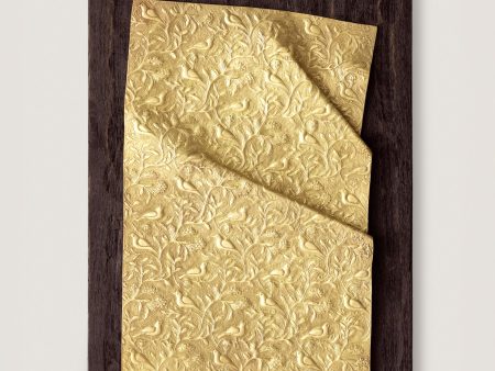 Jaal  Undulated Brass Metal Repoussé Wall Art For Sale