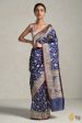 Arya  Navy Blue Pure Katan Silk Banarasi Handloom Saree Online Sale