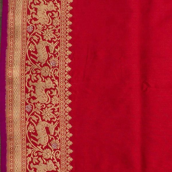 Nayantara  Red Pure Katan Silk Banarasi Handloom Saree Online Sale