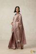 Pre-Order:  Concerto  Pastel Brown Pure Silk Twill Banarasi Handloom Sare Cheap