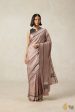 Pre-Order:  Concerto  Pastel Brown Pure Silk Twill Banarasi Handloom Sare Cheap