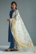 Ivory-Yellow Pure Kora Silk Net Banarasi Handloom Dupatta Online Hot Sale