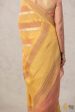 Apricot-Peach Pure Khaddi Georgette Banarasi Handloom Saree Online