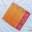 Yellow-Pink Pure Satin Silk Banarasi Valkalam Handloom Saree Hot on Sale