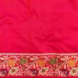 Yellow-Pink Pure Satin Silk Banarasi Valkalam Handloom Saree Hot on Sale