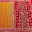 Yellow-Pink Pure Satin Silk Banarasi Valkalam Handloom Saree Hot on Sale