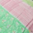 Aqua Green Pure Tussar Georgette Silk Banarasi Handloom Saree Sale