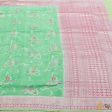 Aqua Green Pure Tussar Georgette Silk Banarasi Handloom Saree Sale