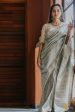 Silver Grey Pure Soft Satin Silk Banarasi Handloom Saree Online Sale